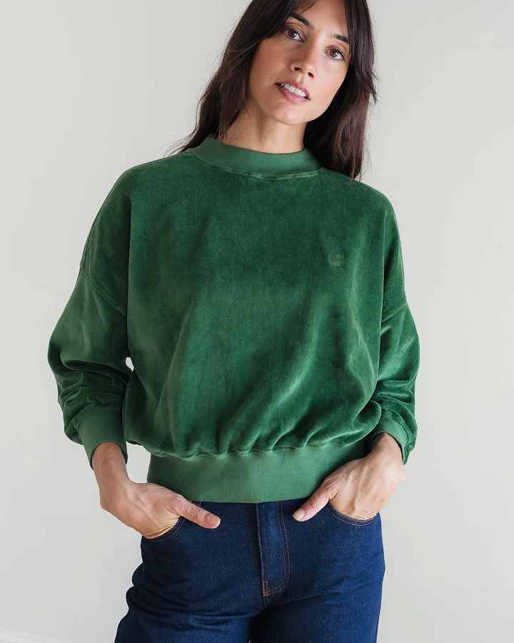 TWOTHIRDS Damen vegan Sweatshirt Binz Pickle Grün