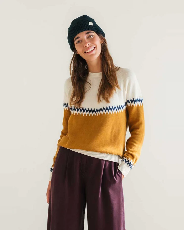 TWOTHIRDS Damen vegan Pullover Sibu Terracotta