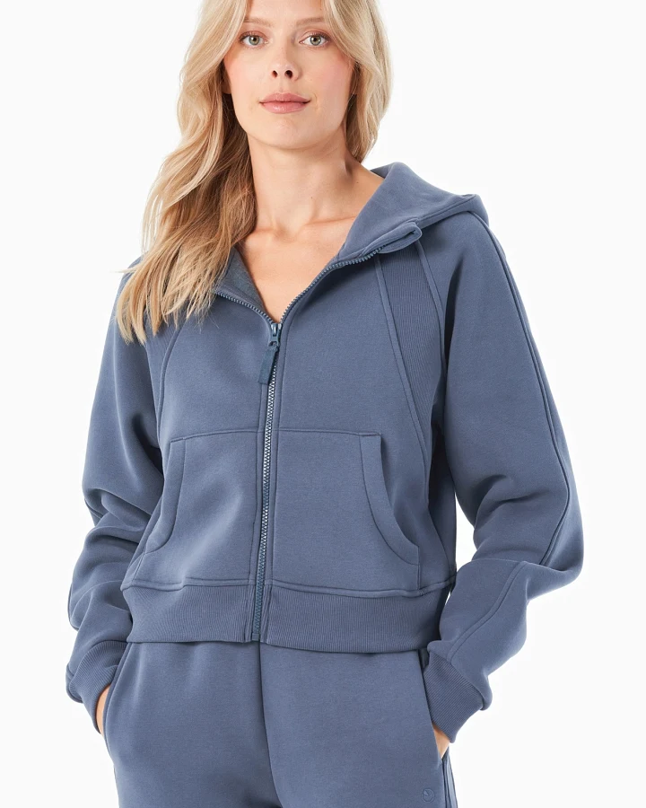 ORGANICATION Damen vegan Hoodie Full Zip Joddy Soft Indigo