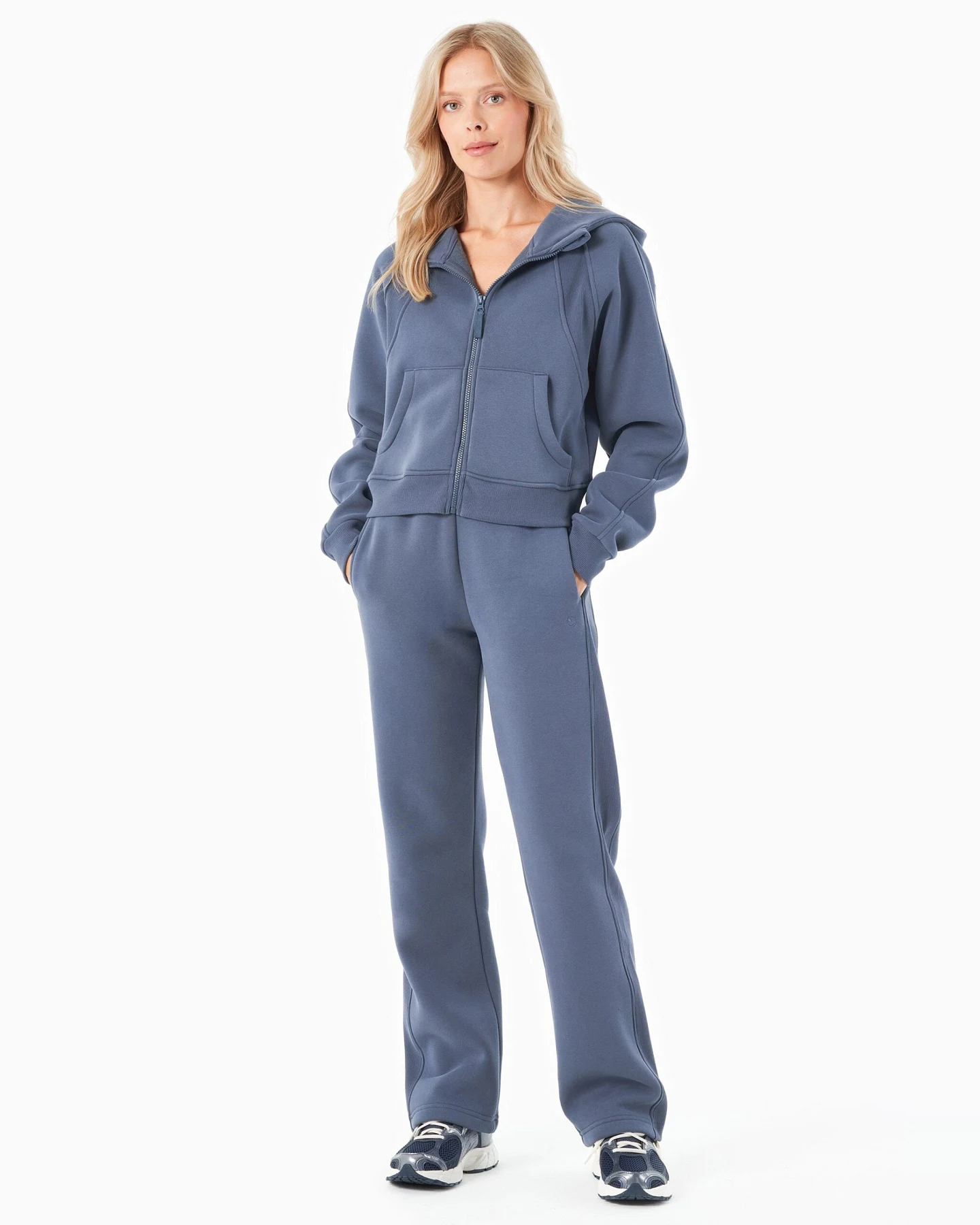 ORGANICATION Damen vegan Hoodie Full Zip Joddy Soft Indigo – Ansicht 2