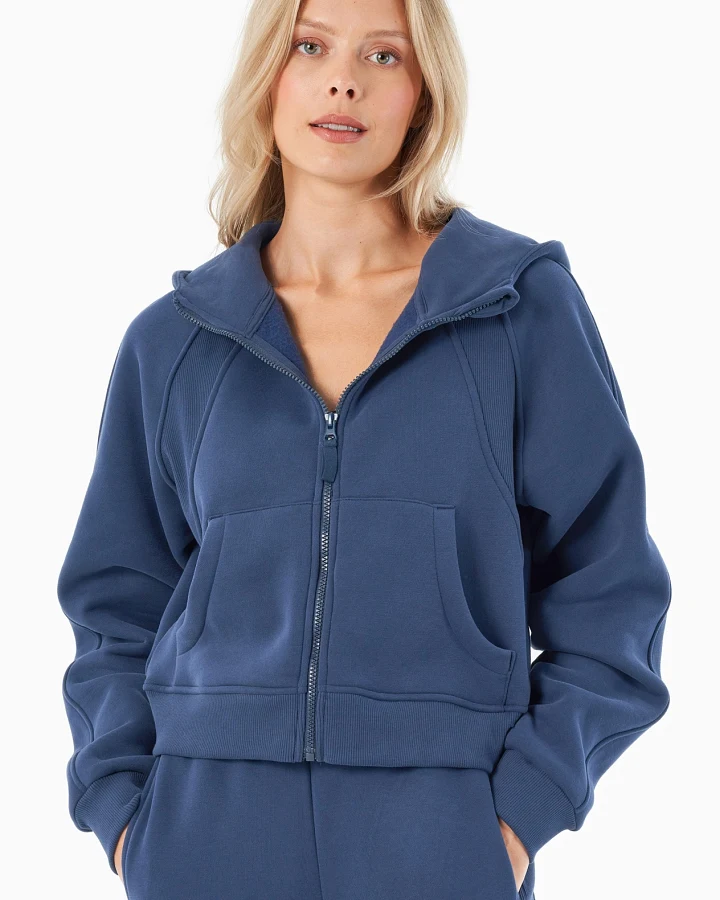 ORGANICATION Damen vegan Hoodie Full Zip Joddy Navy