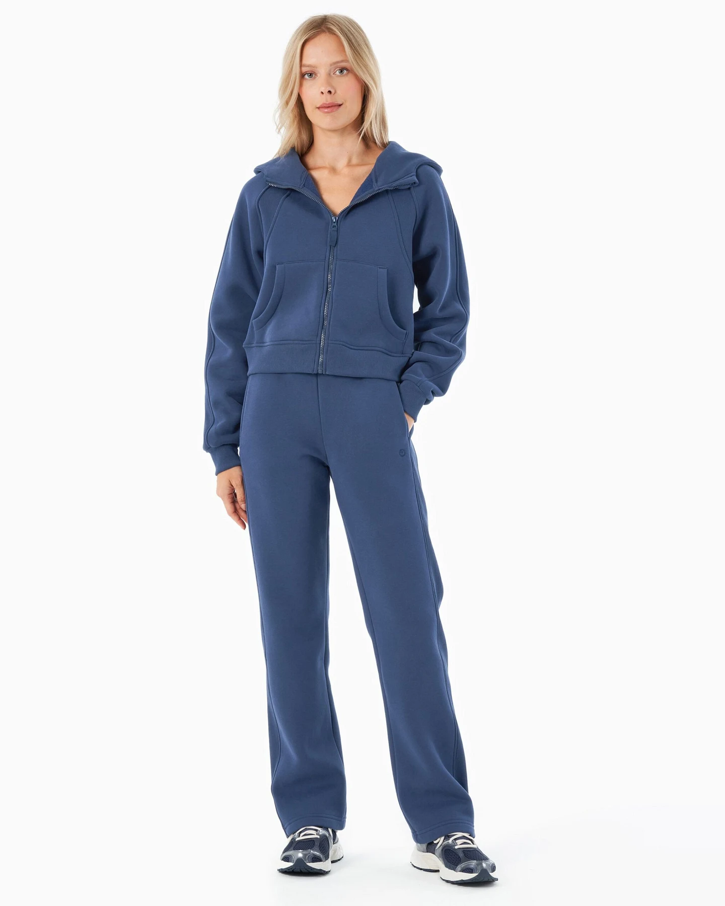 ORGANICATION Damen vegan Hoodie Full Zip Joddy Navy – Ansicht 2