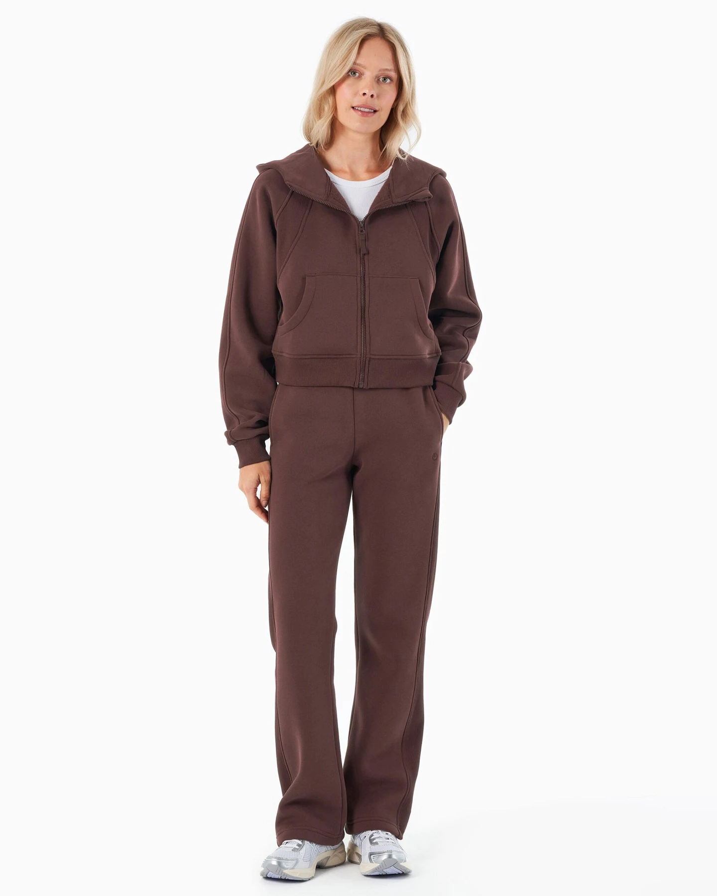 ORGANICATION Damen vegan Hoodie Full Zip Joddy Bitter Chocolate – Ansicht 2