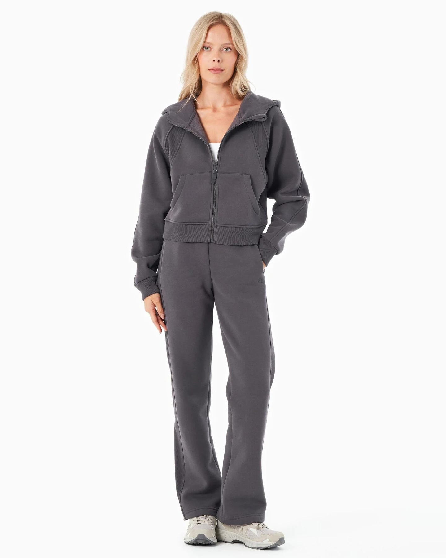 ORGANICATION Damen vegan Hoodie Full Zip Joddy Shadow Grey – Ansicht 2