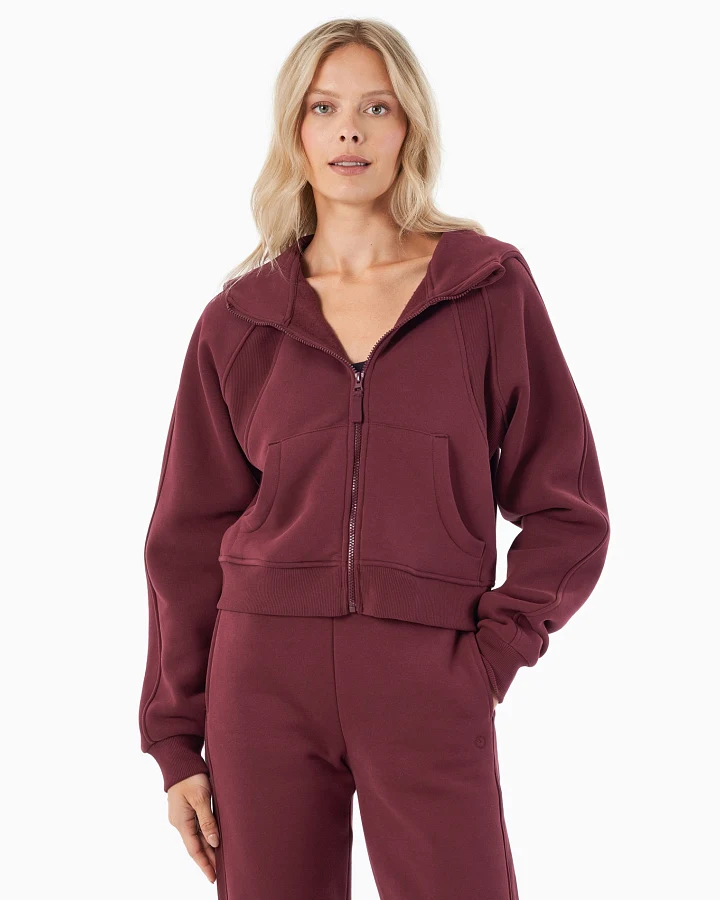 ORGANICATION Damen vegan Hoodie Full Zip Joddy Bordeaux