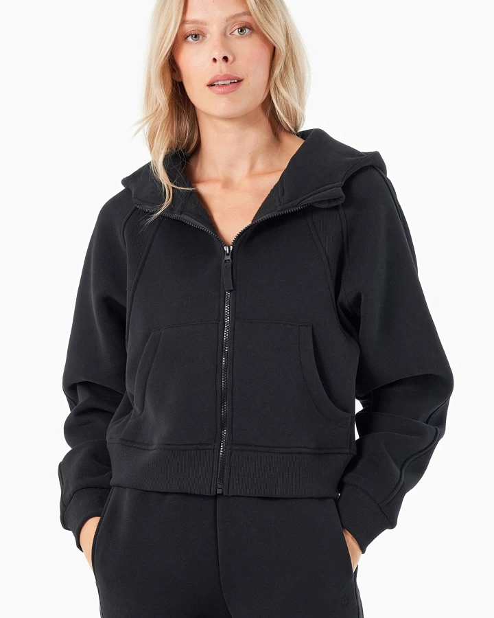 ORGANICATION Damen vegan Hoodie Full Zip Joddy Schwarz