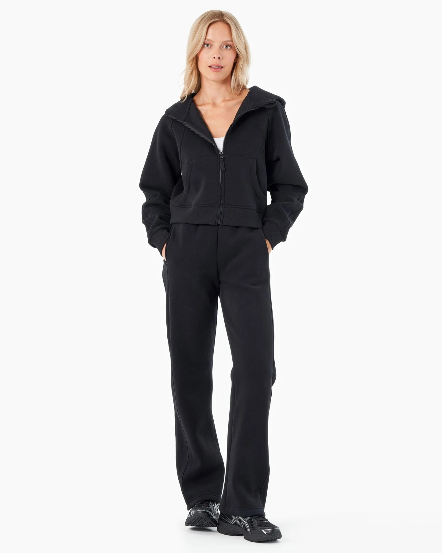 ORGANICATION Damen vegan Hoodie Full Zip Joddy Schwarz – Ansicht 2