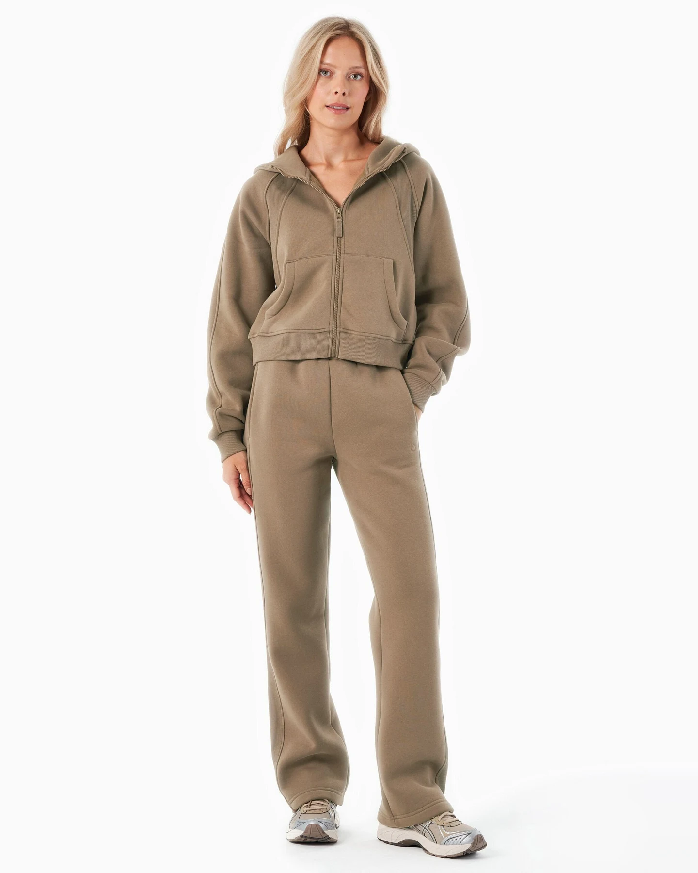 ORGANICATION Damen vegan Hoodie Full Zip Joddy Gravel – Ansicht 2