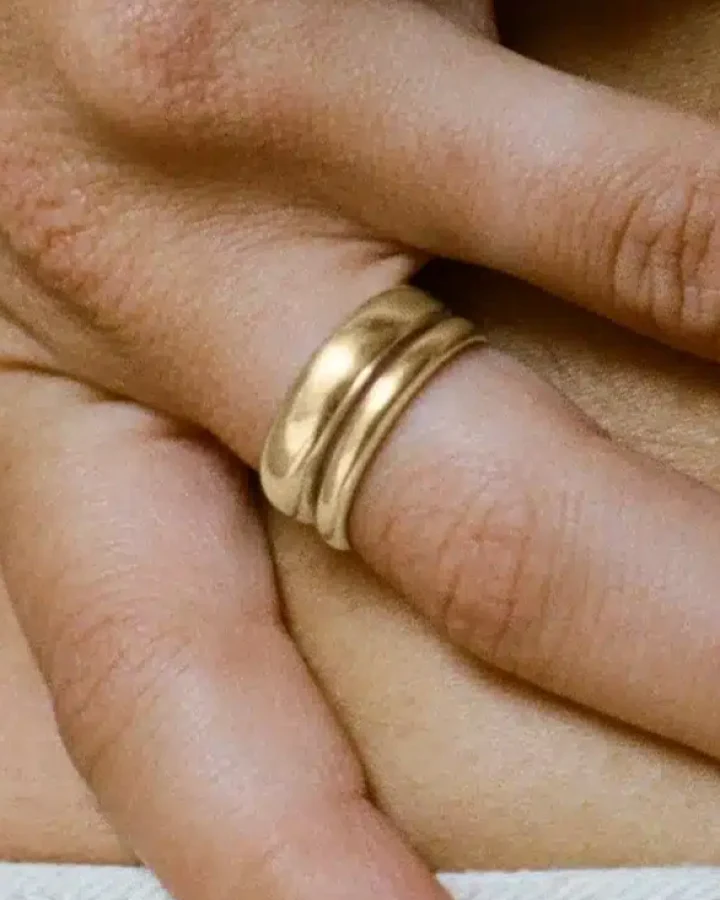 Bound Studios Damen vegan Ring The Bobbie 18k Gold Vermeil