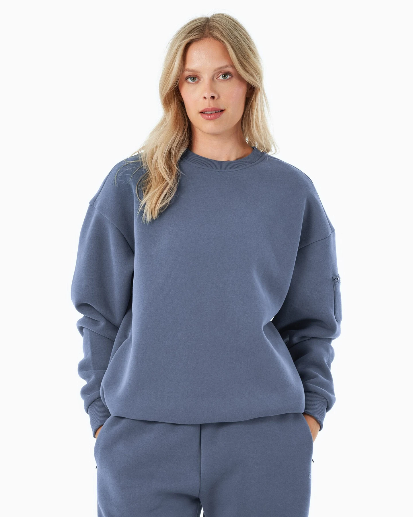 ORGANICATION Herren vegan Sweatshirt Saylorr Soft Indigo – Ansicht 2