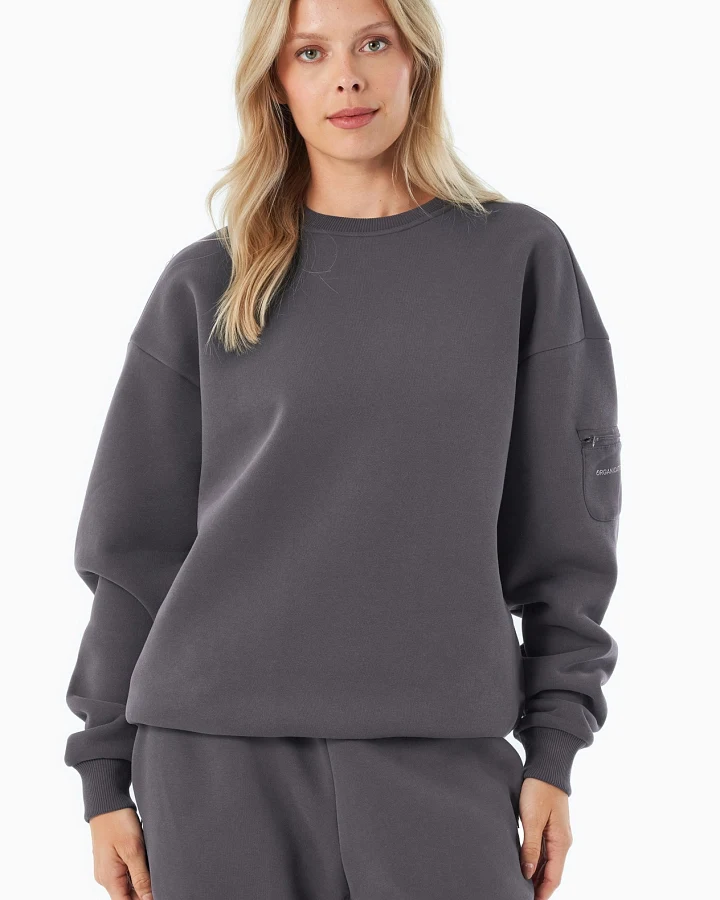 ORGANICATION Herren vegan Sweatshirt Saylorr Schatten Grau