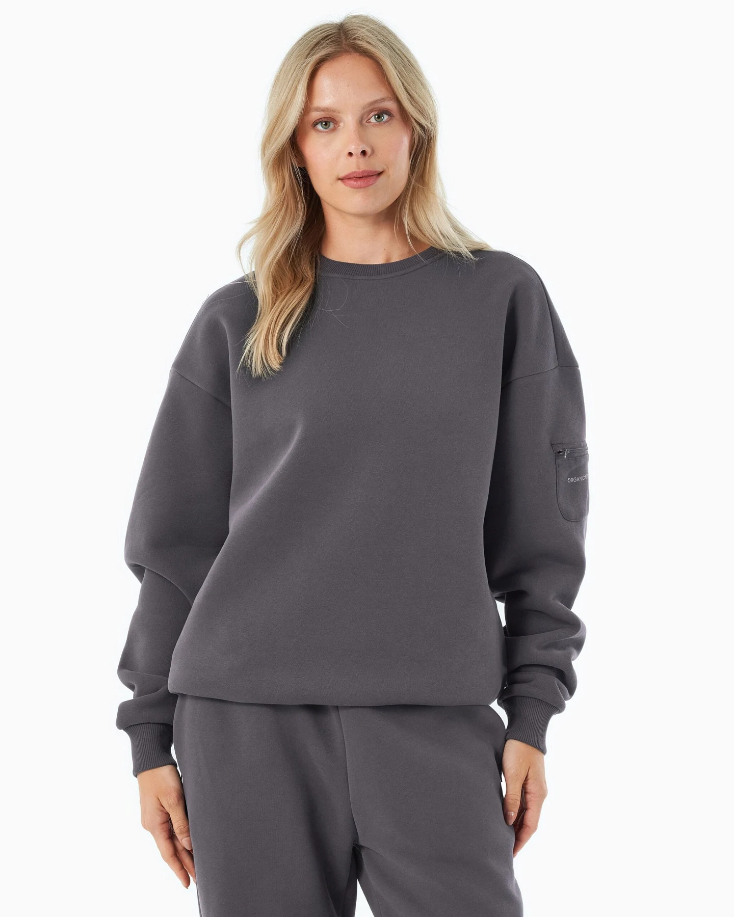 ORGANICATION Herren vegan Sweatshirt Saylorr Schatten Grau – Ansicht 2
