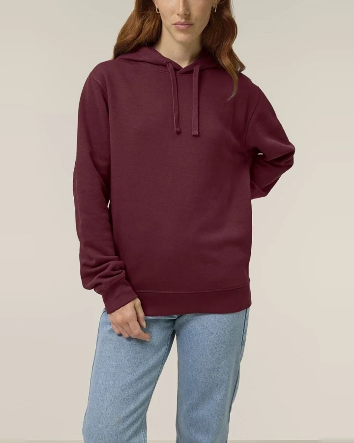 UNIPOLAR Herren vegan Hoodie Sound Burgundy