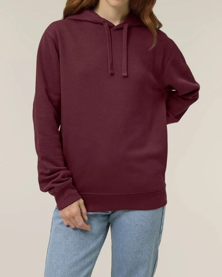 UNIPOLAR Herren vegan Hoodie Sound Burgundy