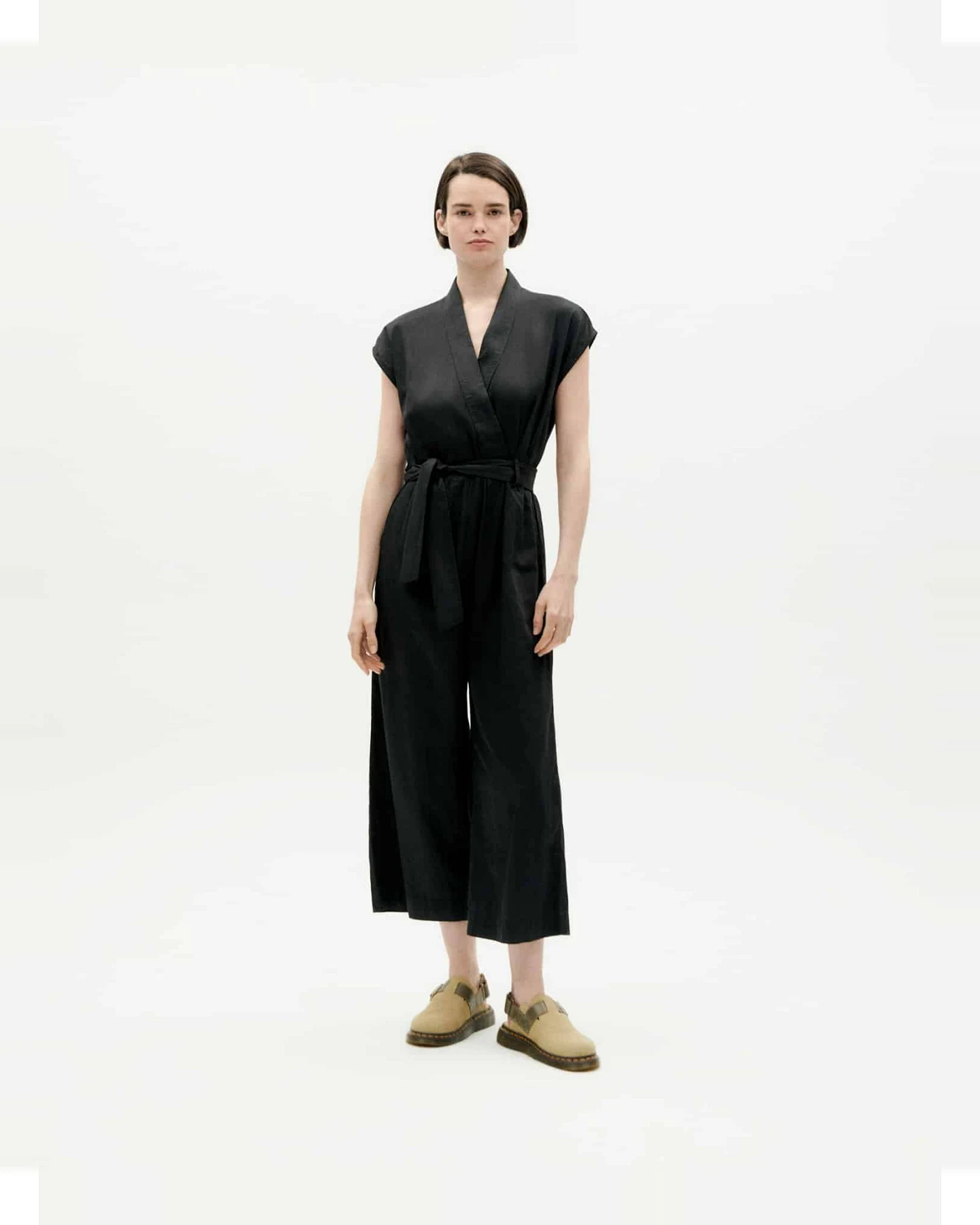 Thinking MU Damen vegan Jumpsuit Malawi Schwarz – Ansicht 2