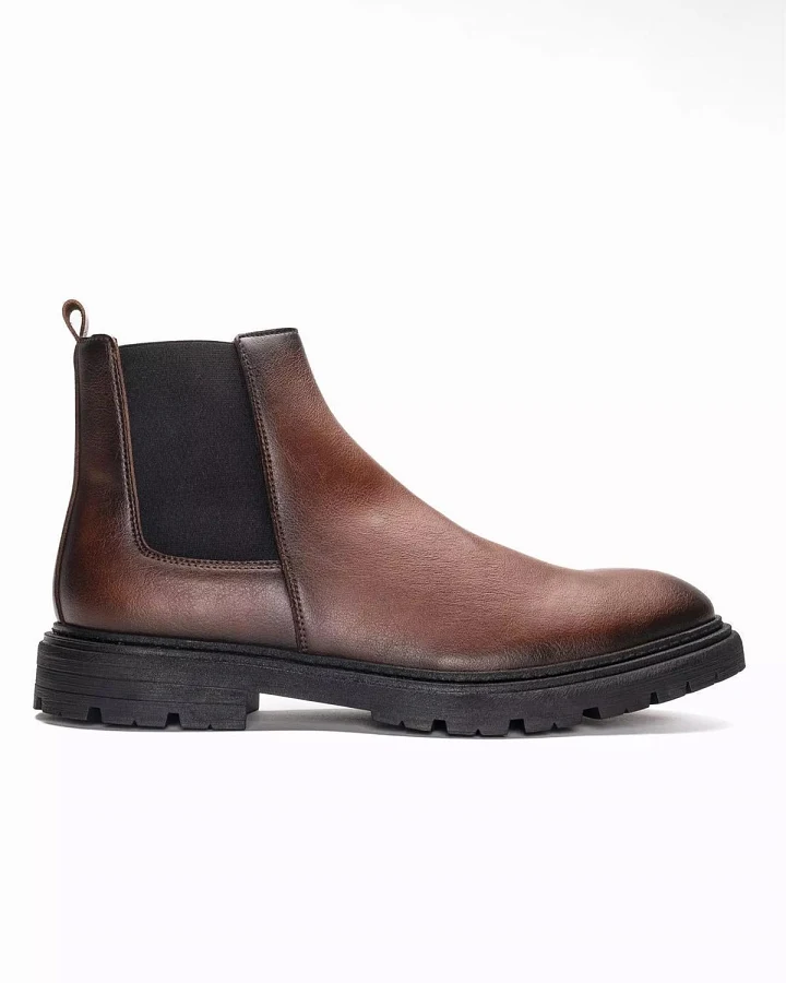 NAE Herren vegan Chelsea Boots Lukas Braun
