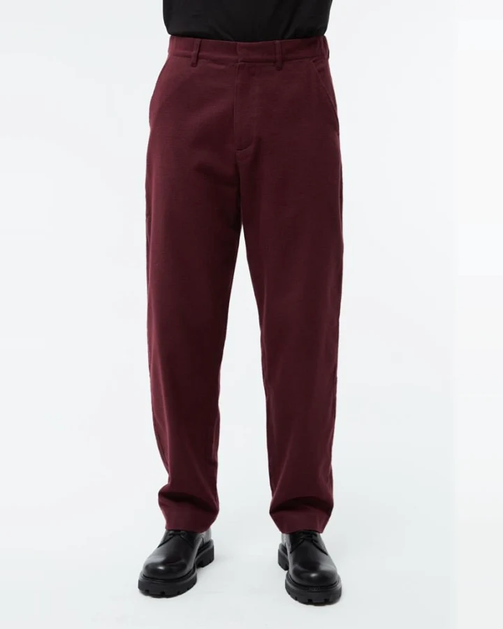 Givn Herren vegan Hose Flanell Helge Burgundy