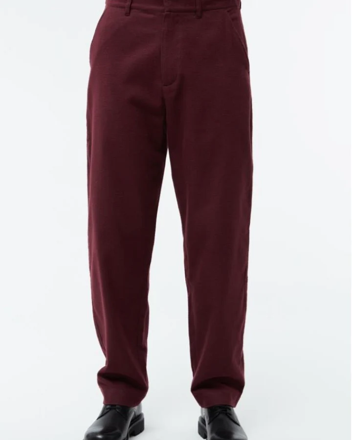 Givn Herren vegan Hose Flanell Helge Burgundy