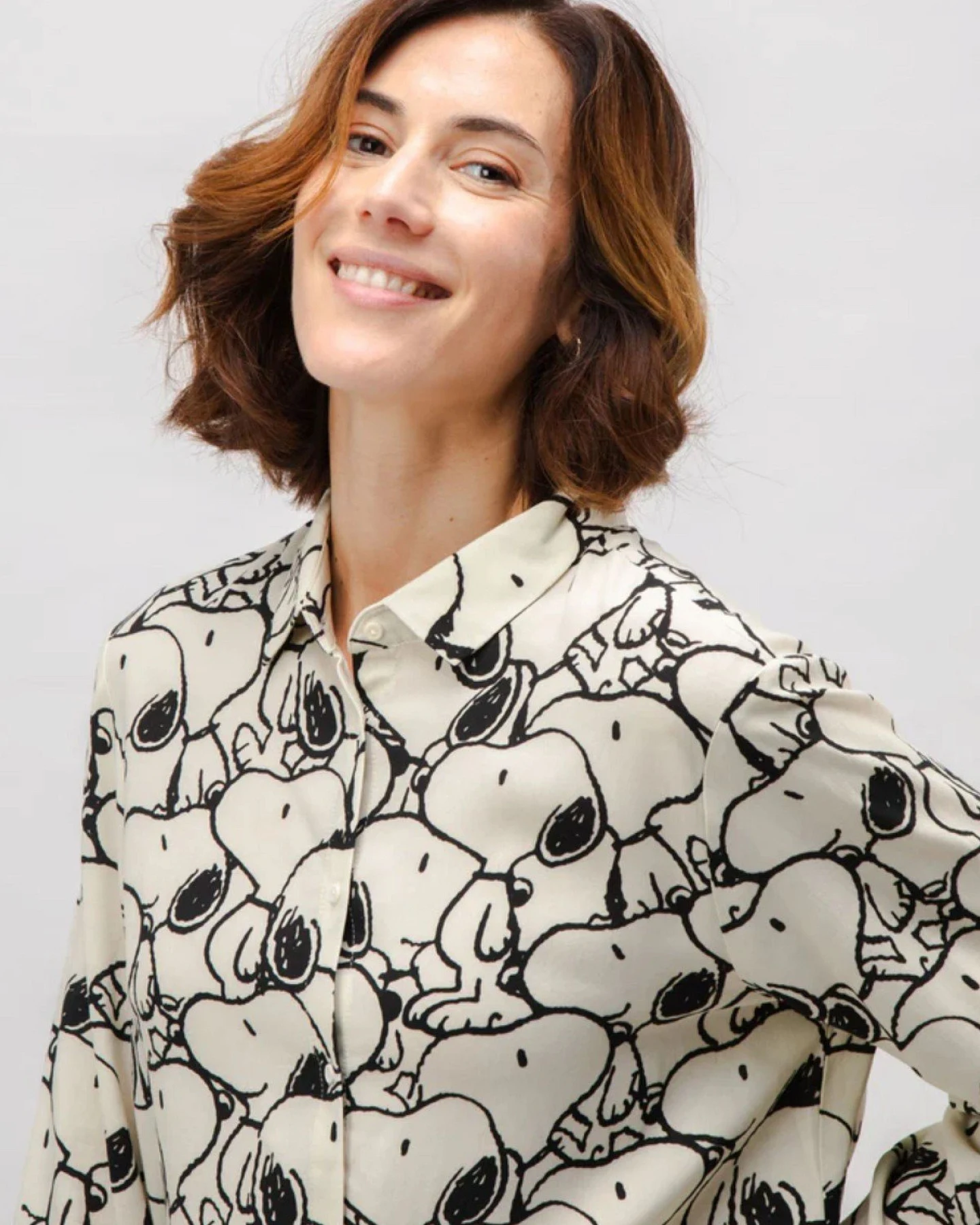 Bluse Peanuts B&W Off White – Ansicht 3
