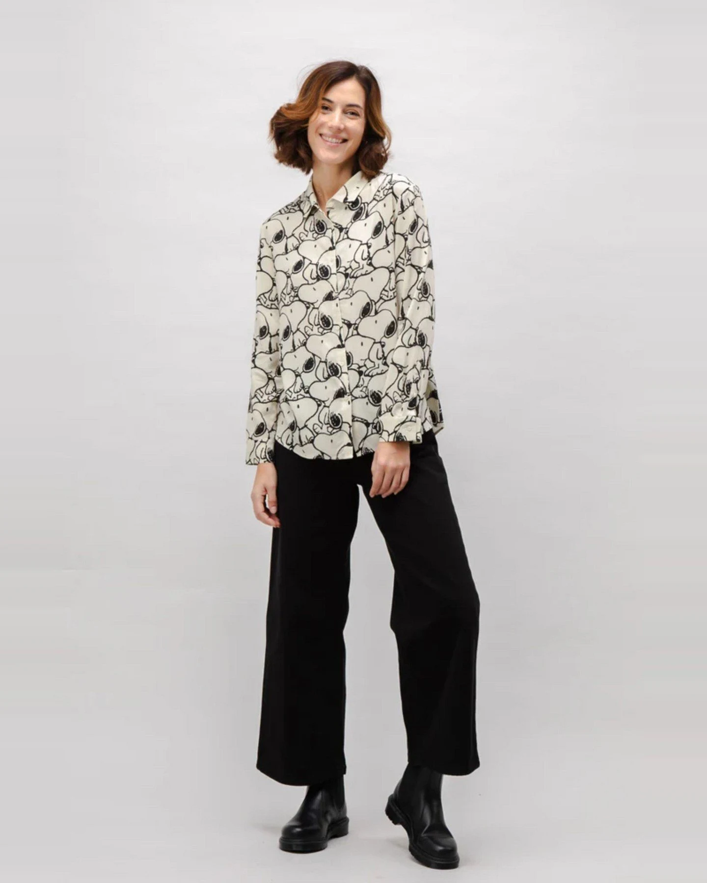 Bluse Peanuts B&W Off White – Ansicht 4