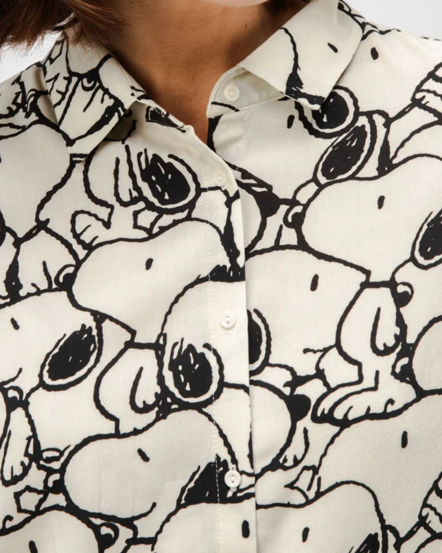 Bluse Peanuts B&W Off White – Ansicht 5