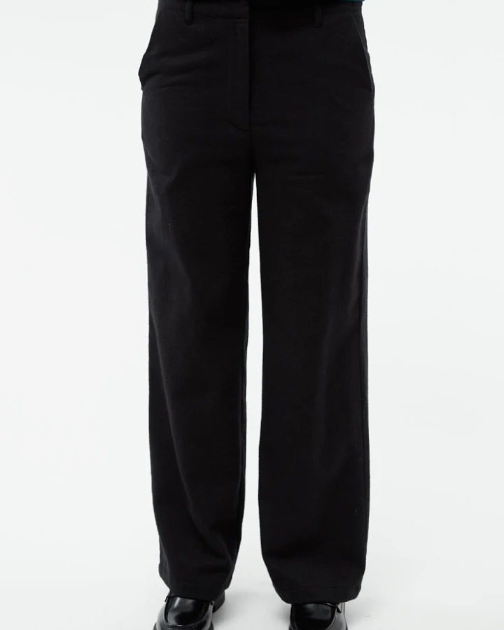 Givn Damen vegan Hose Weites Bein Beatrice Anthrazit