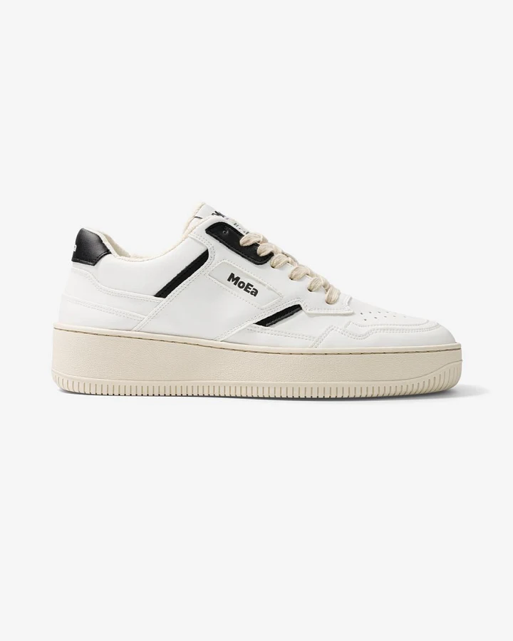 MoEa Herren vegan Sneaker Gen1 Corn Retro Weiß/Schwarz
