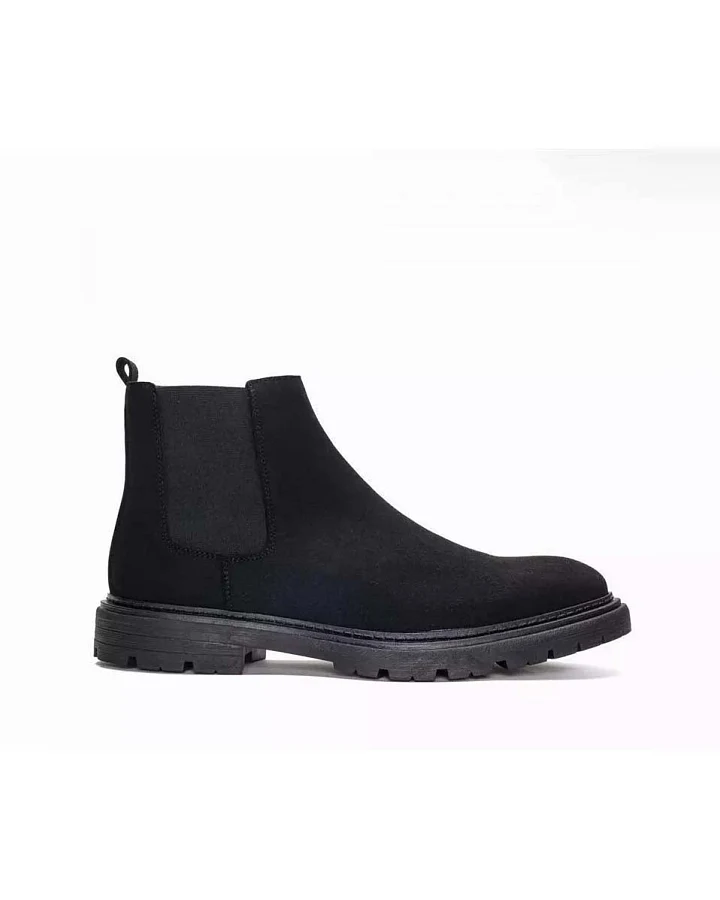 NAE Herren vegan Chelsea Boots Faber Schwarz