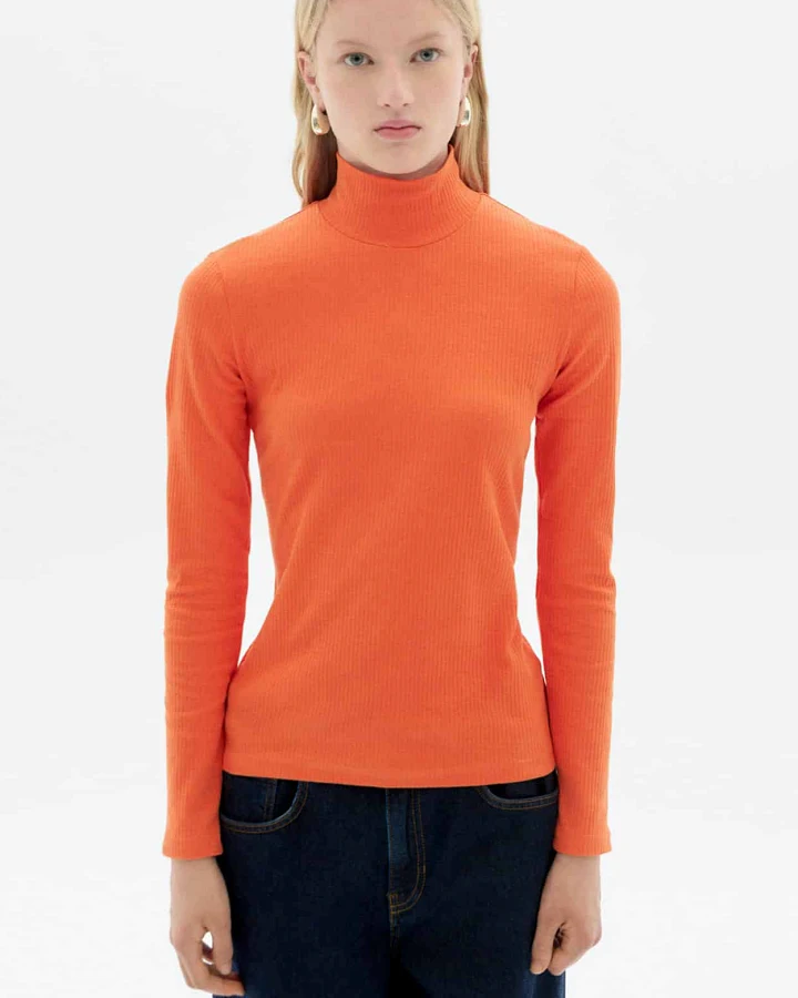 Thinking MU Damen vegan Longsleeve Aine Apricot