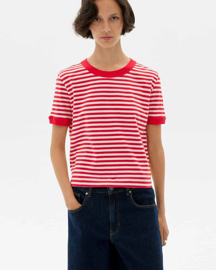 T-Shirt Willy Stripes Rot