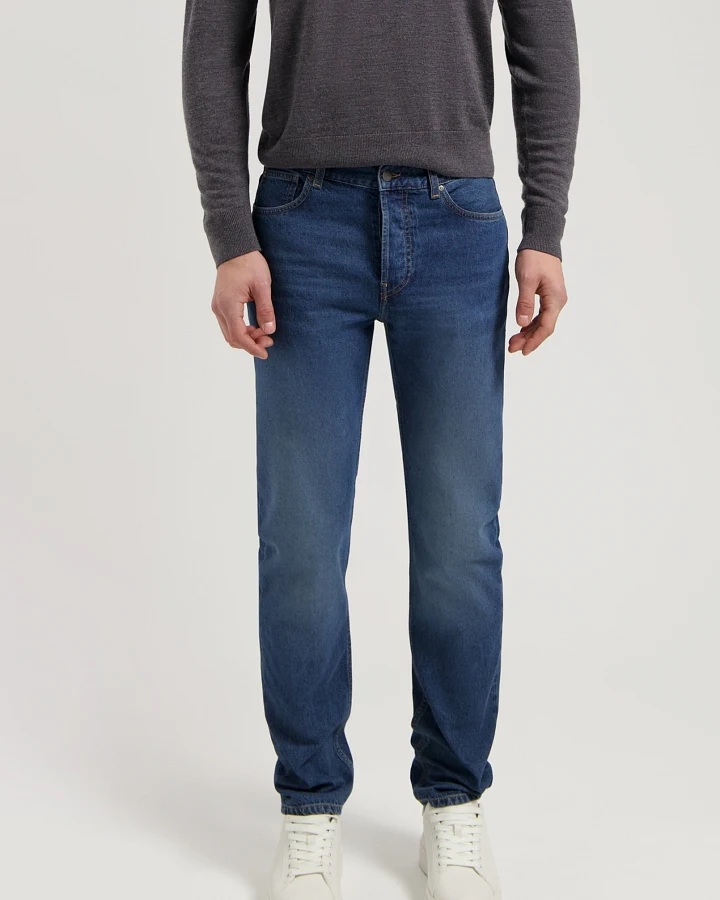 MUD Jeans Herren vegan Jeans Mid Straight John Rustic Blue