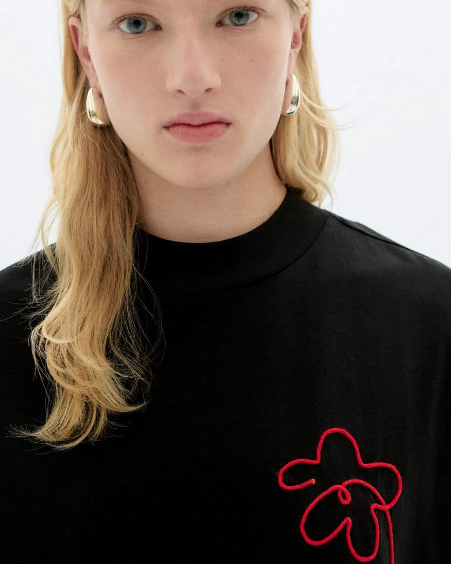 T-Shirt Basic Volta Flower Schwarz – Ansicht 2