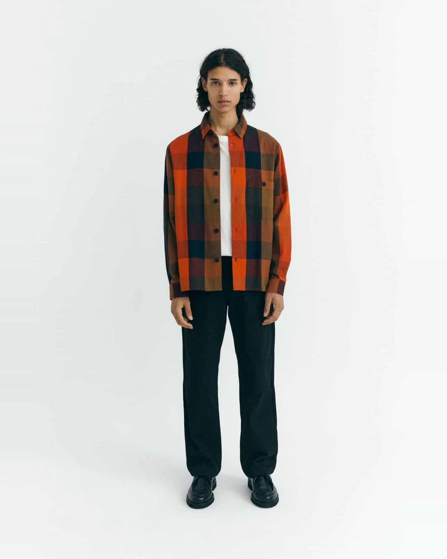 Hemd Theo Checked Orange – Ansicht 3