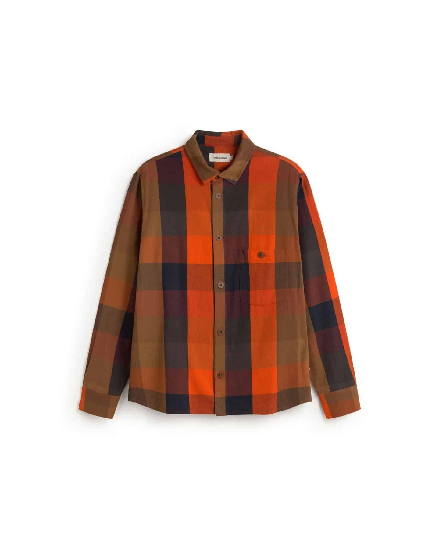 Hemd Theo Checked Orange – Ansicht 5