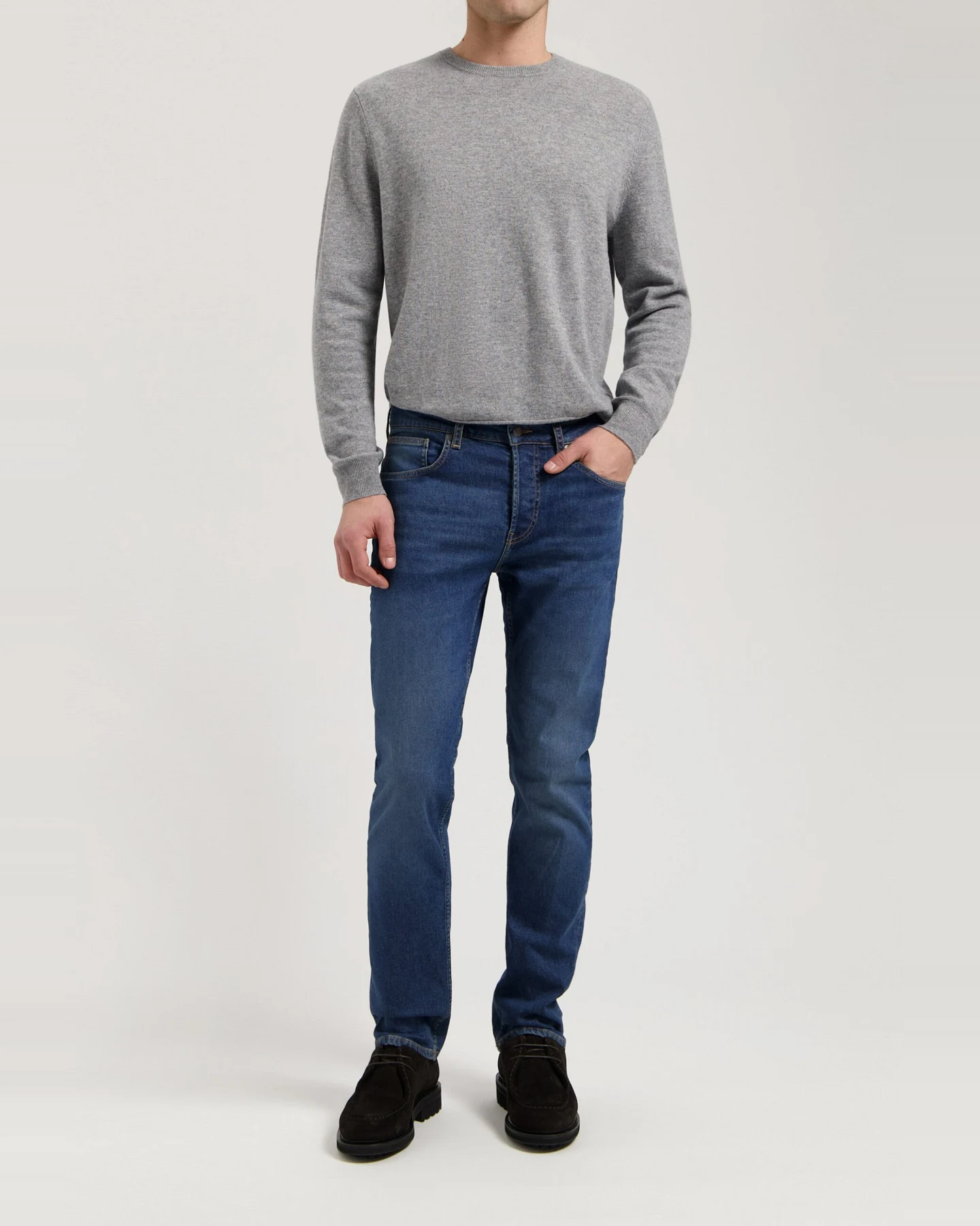 MUD Jeans Herren vegan Jeans Mid Tapered Hank Rustikales Blau – Ansicht 2