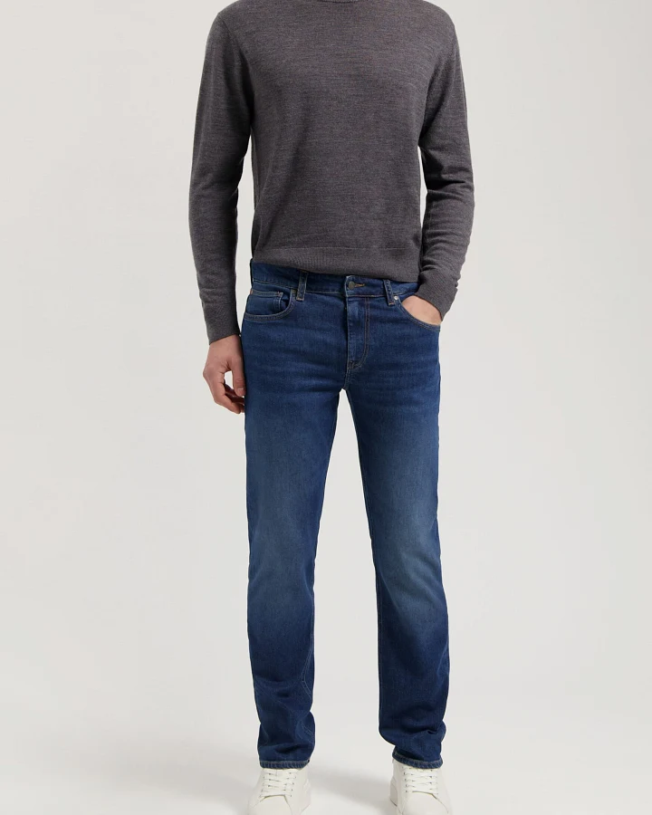 MUD Jeans Herren vegan Jeans Mid Straight Bryce Rustic Blue