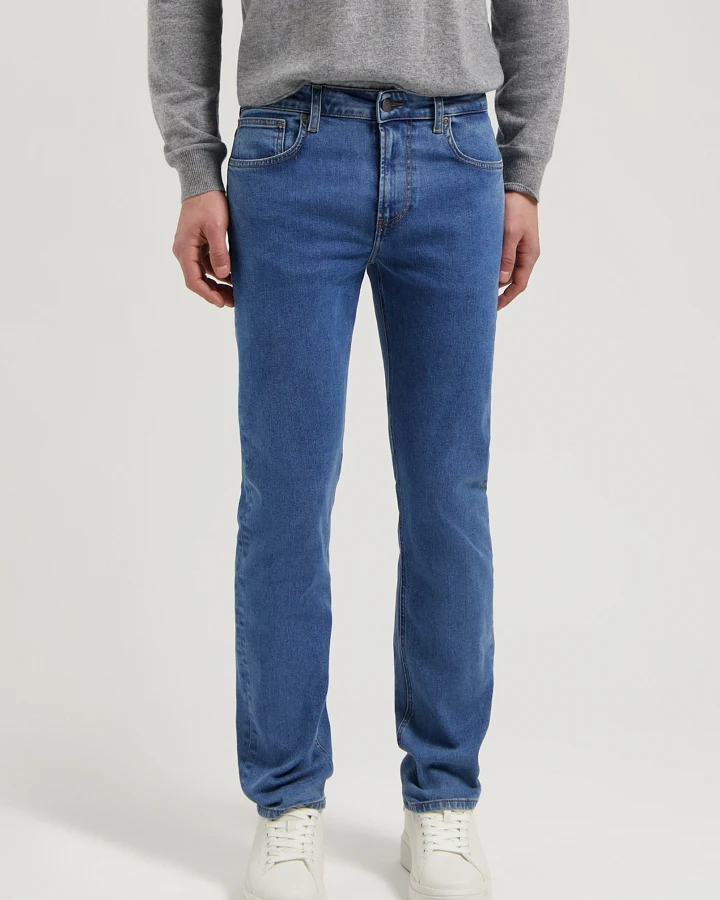 MUD Jeans Herren vegan Jeans Mid Straight Bryce Stone Vintage