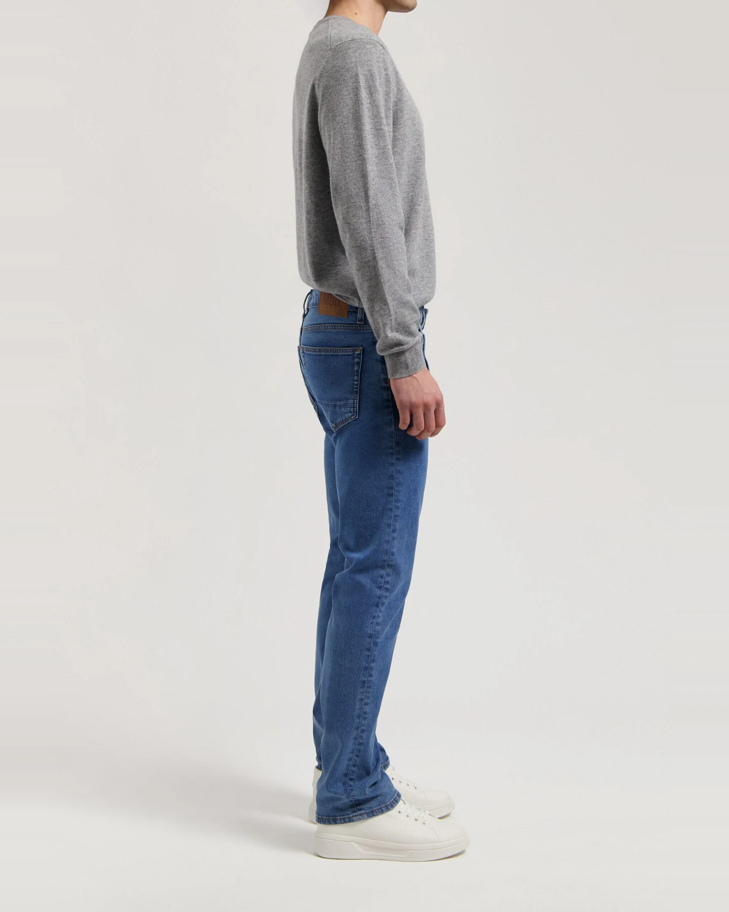 MUD Jeans Herren vegan Jeans Mid Straight Bryce Stone Vintage – Ansicht 2