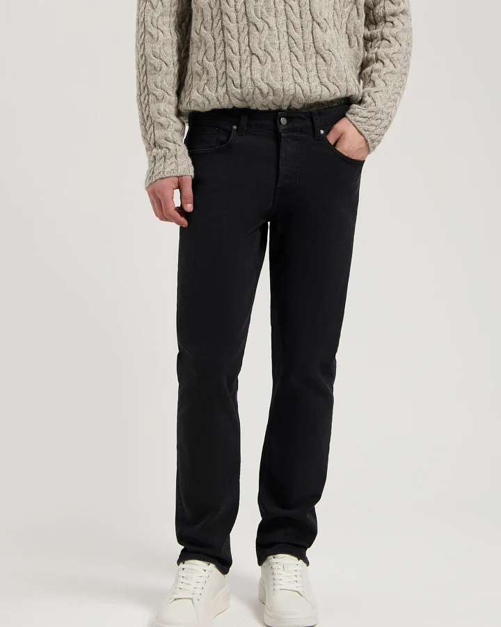 MUD Jeans Herren vegan Jeans Mid Tapered Hank Stone Schwarz
