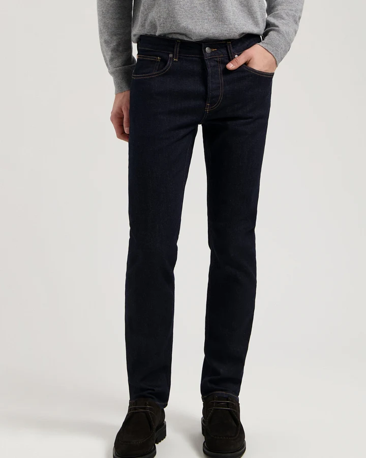 MUD Jeans Herren vegan Jeans Mid Tapered Hank Strong Blau