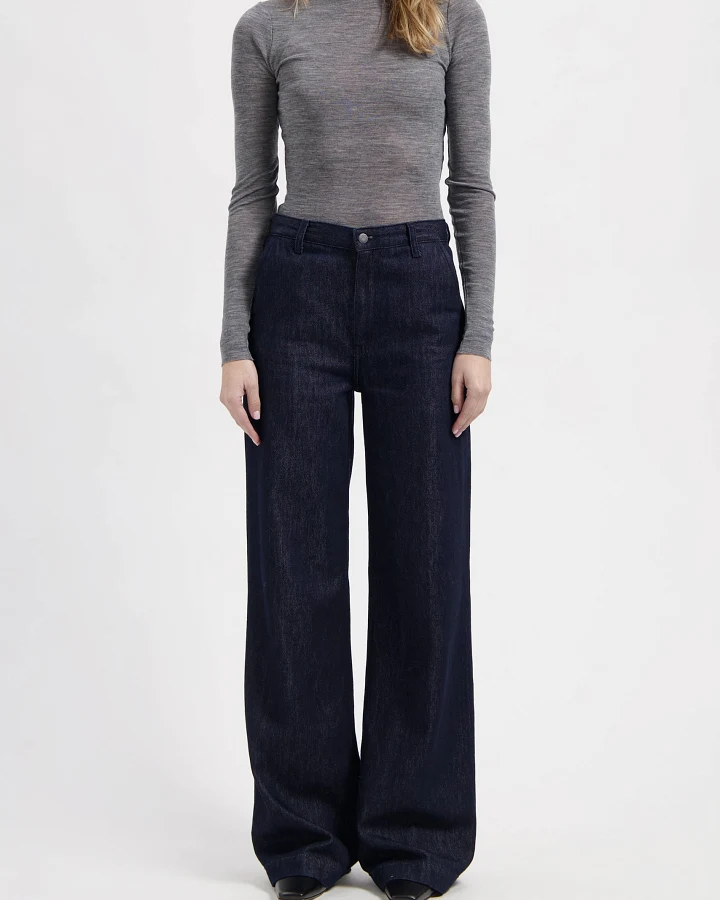 MUD Jeans Damen vegan Jeans Mid Loose June Rinse Blau