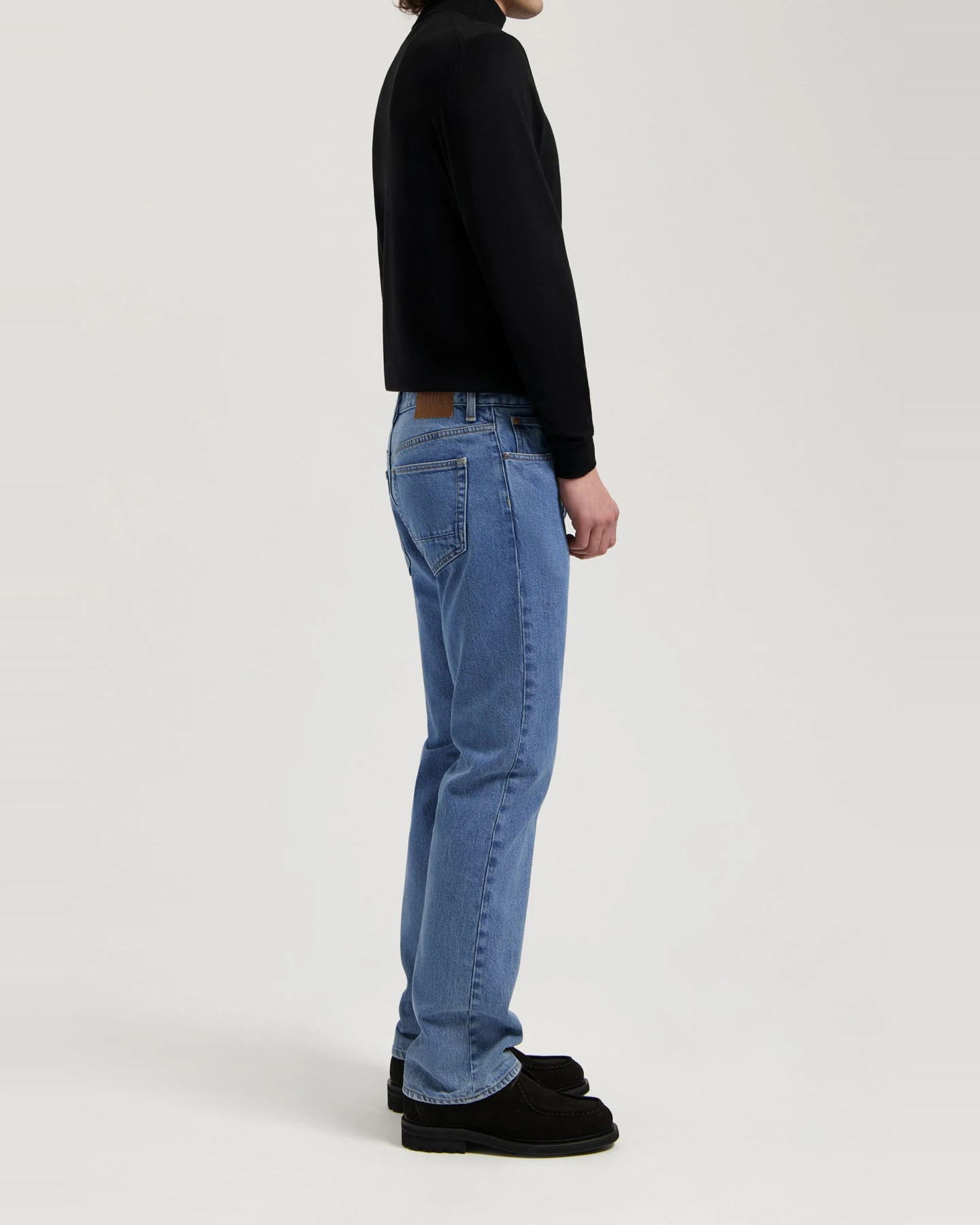 MUD Jeans Herren vegan Jeans Mid Bootcut Leo Stone Vintage Blau – Ansicht 2