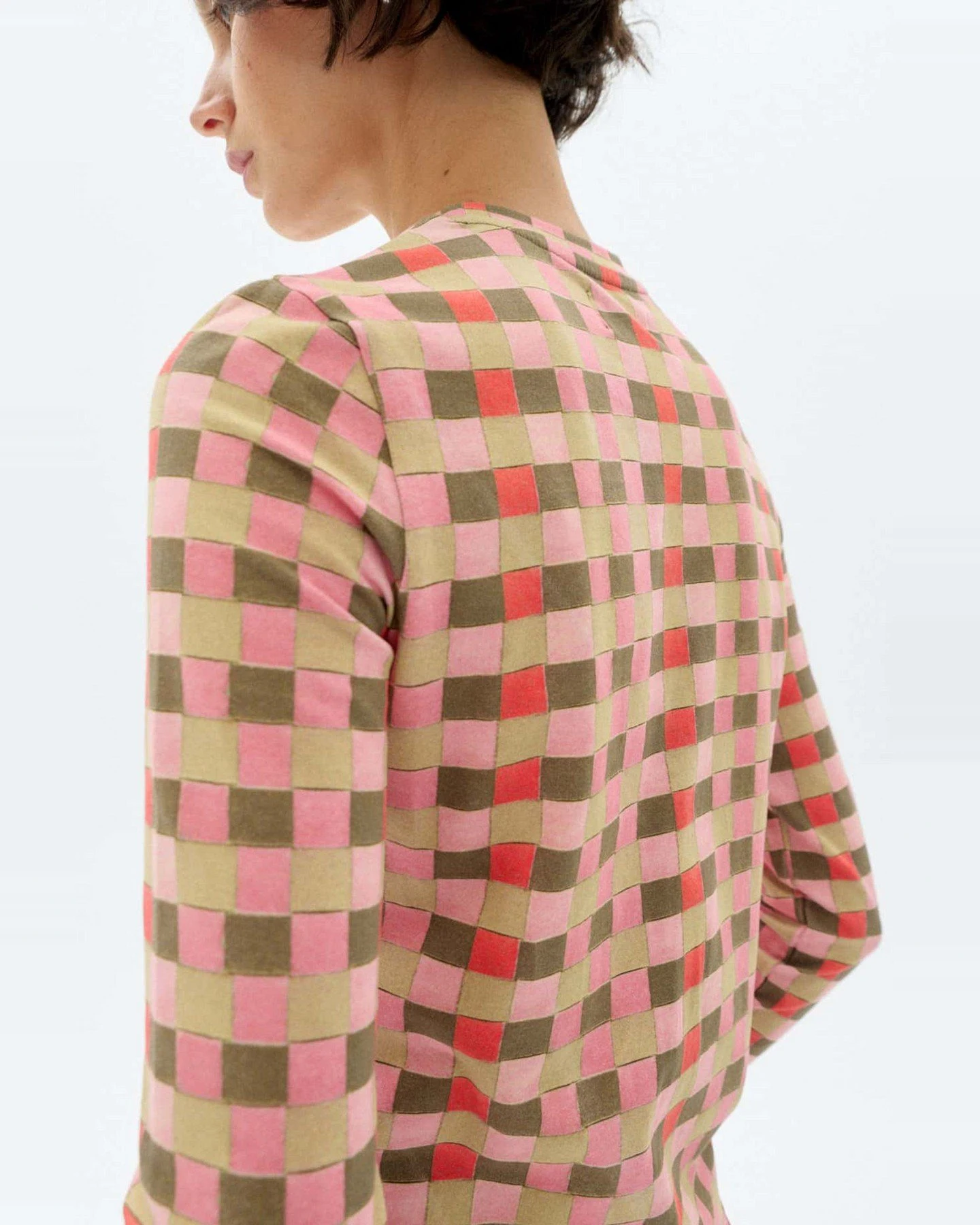 Longsleeve Brisa Checked Rosa – Ansicht 3