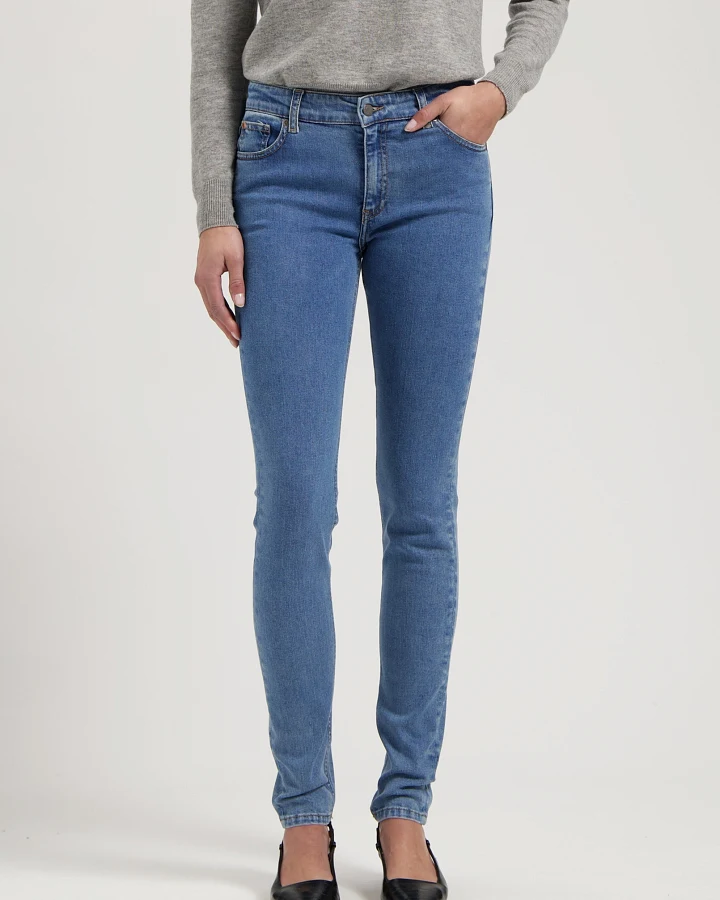 MUD Jeans Damen vegan Jeans Mid Skinny Skyler Stone Vintage