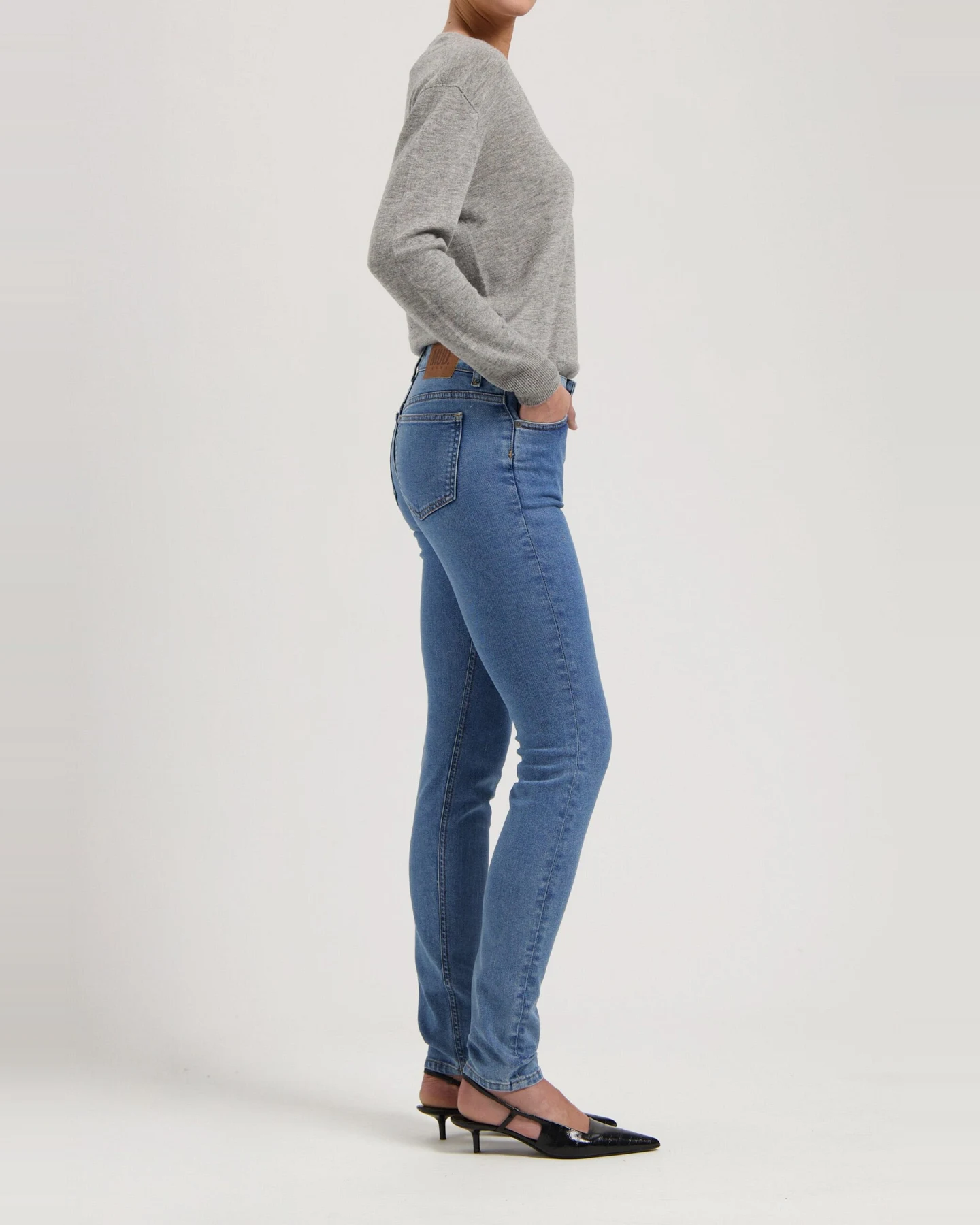 MUD Jeans Damen vegan Jeans Mid Skinny Skyler Stone Vintage – Ansicht 2