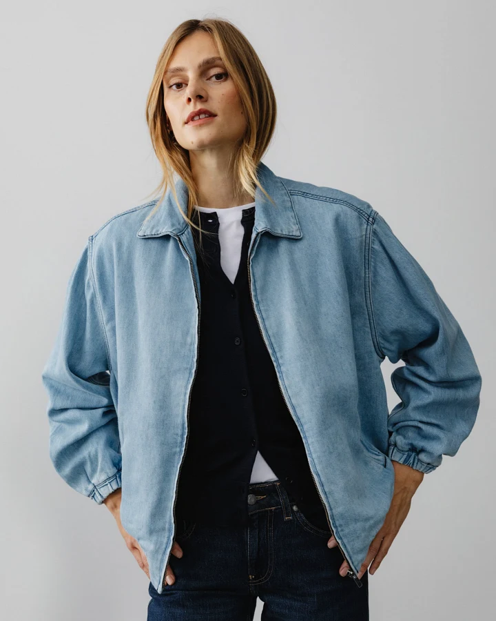 MUD Jeans Damen vegan Jacke Sue Stone Vintage Blau