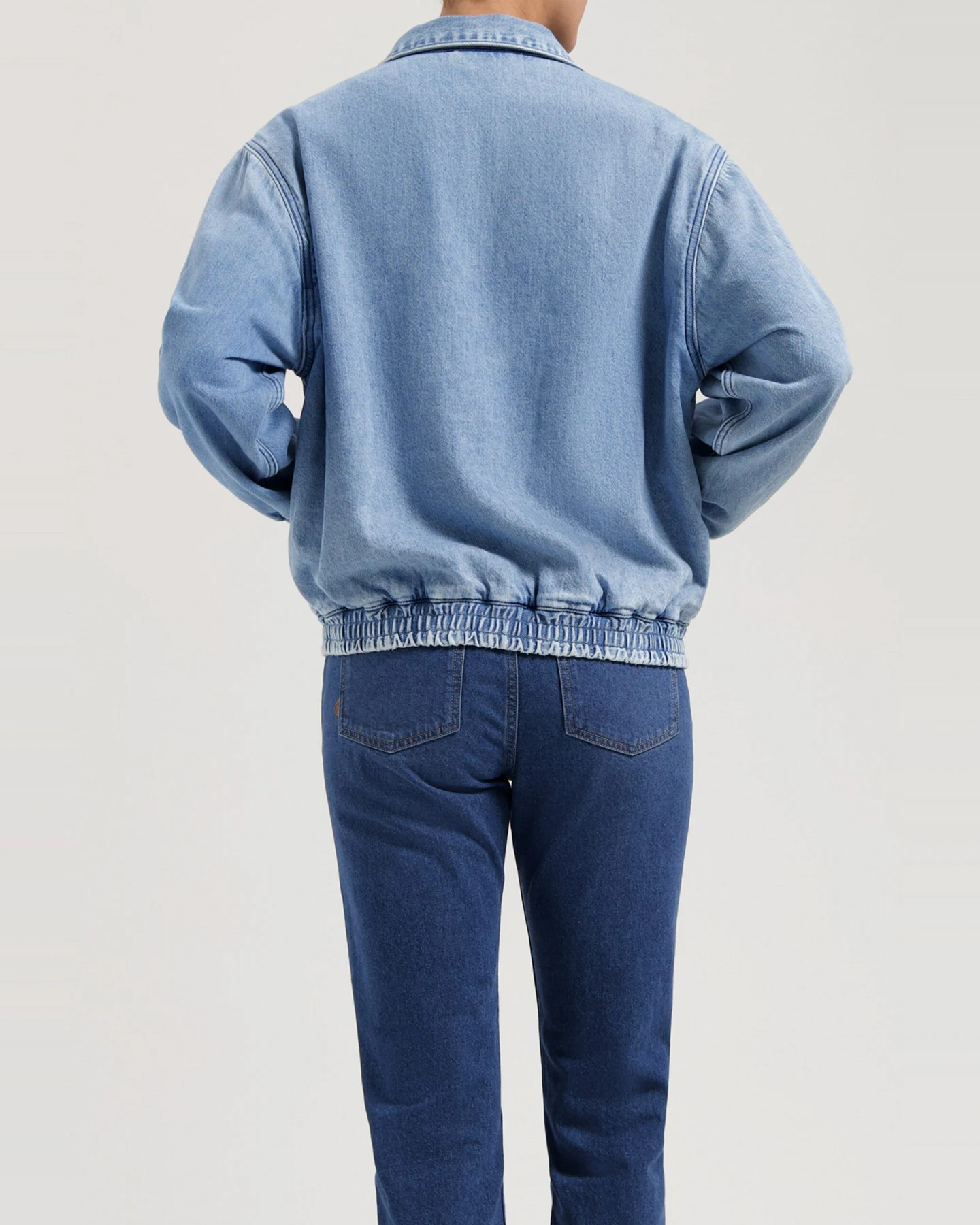 MUD Jeans Damen vegan Jacke Sue Stone Vintage Blau – Ansicht 2