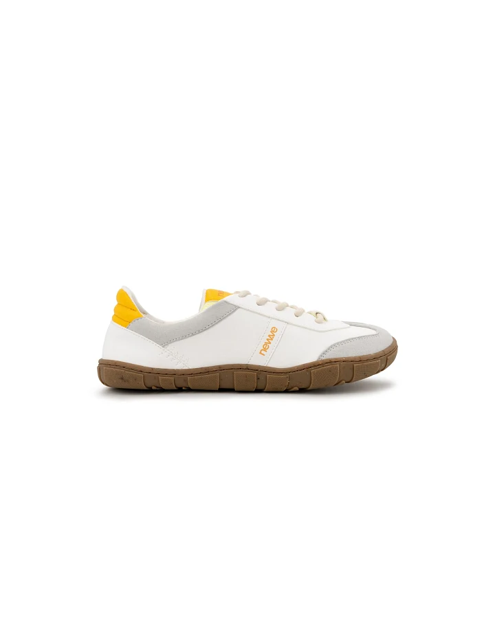 newve Herren vegan Sneaker Breeze Weiß/Grau/Gelb