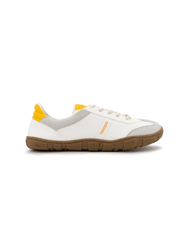 newve Herren vegan Sneaker Breeze Weiß/Grau/Gelb