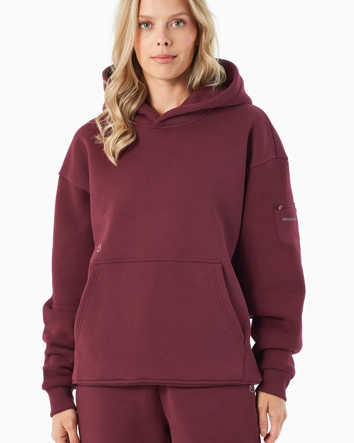 ORGANICATION Herren vegan Hoodie Harvinn Bordeaux